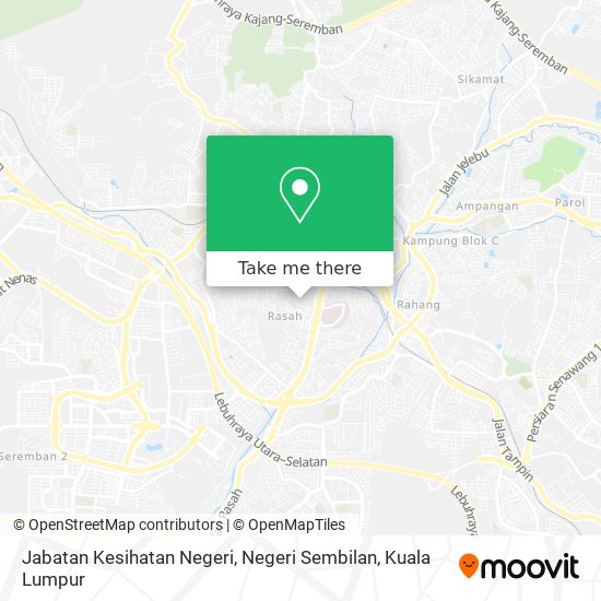 Jabatan Kesihatan Negeri, Negeri Sembilan map