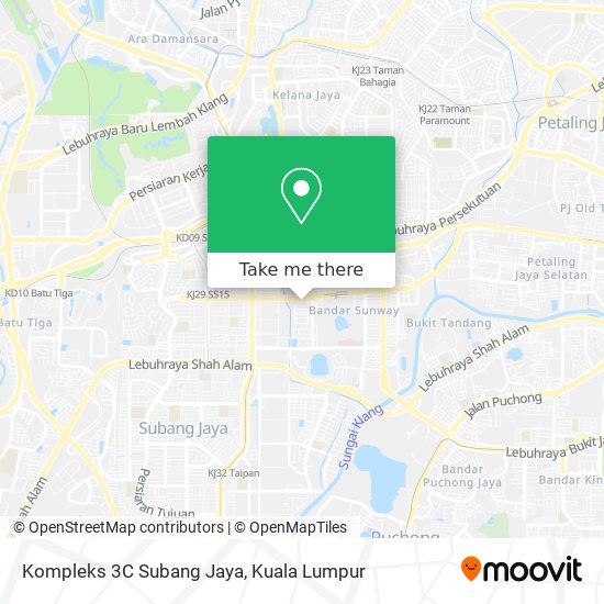 Kompleks 3C Subang Jaya map