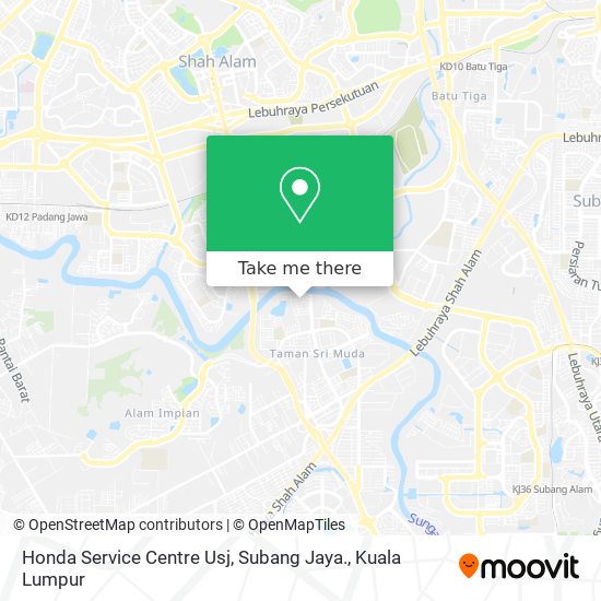 Honda Service Centre Usj, Subang Jaya. map