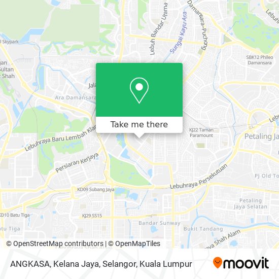 ANGKASA, Kelana Jaya, Selangor map