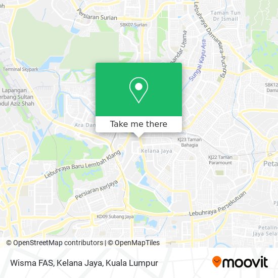 Peta Wisma FAS, Kelana Jaya