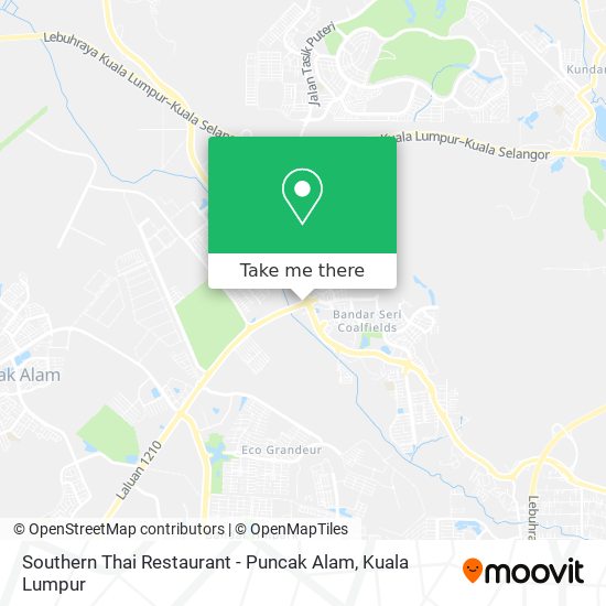Southern Thai Restaurant - Puncak Alam map