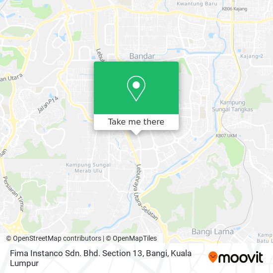Peta Fima Instanco Sdn. Bhd. Section 13, Bangi