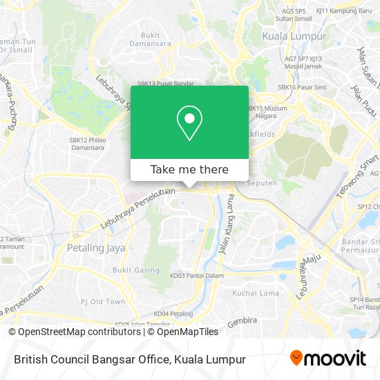 British Council Bangsar Office map