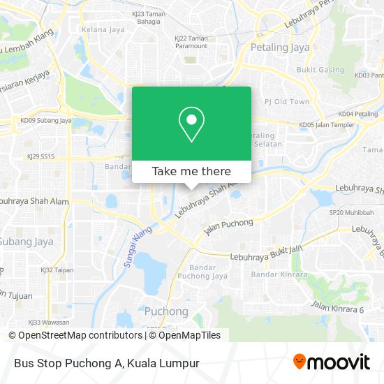 Bus Stop Puchong A map