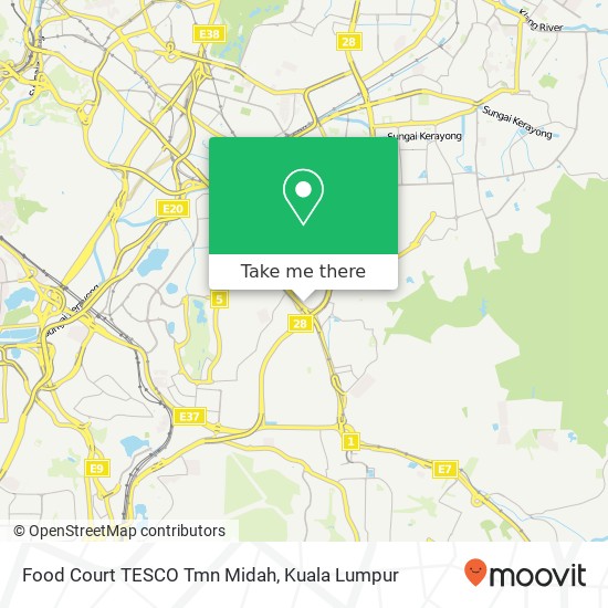 Food Court TESCO Tmn Midah map