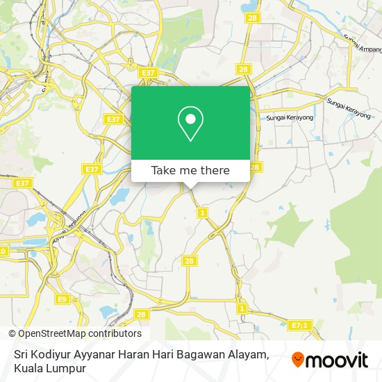 Sri Kodiyur Ayyanar Haran Hari Bagawan Alayam map