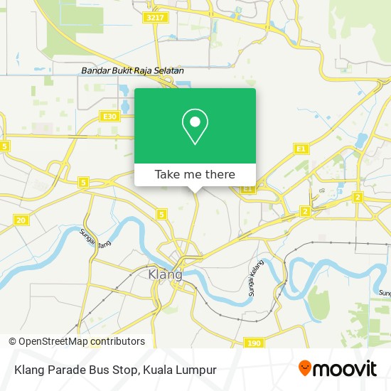 Peta Klang Parade Bus Stop