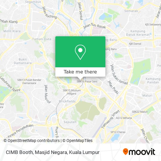 Peta CIMB Booth, Masjid Negara