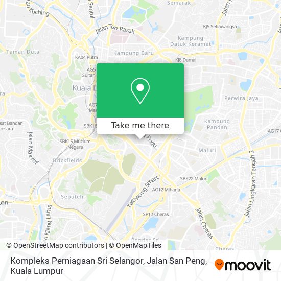 Peta Kompleks Perniagaan Sri Selangor, Jalan San Peng