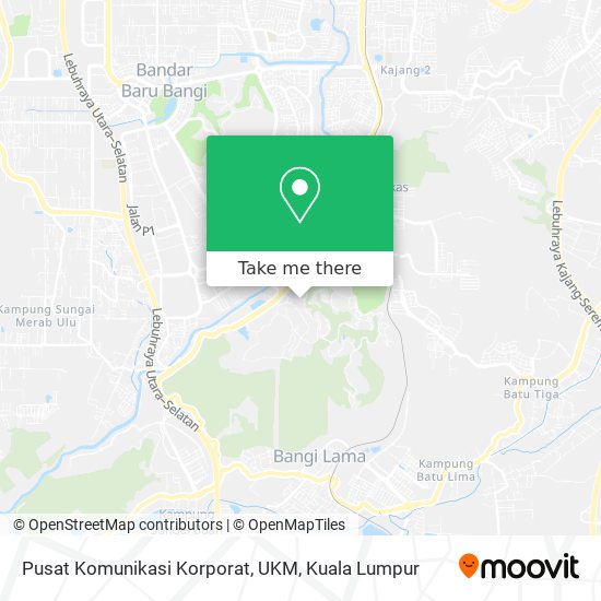 Peta Pusat Komunikasi Korporat, UKM