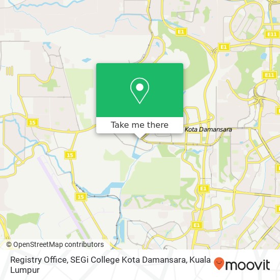 Registry Office, SEGi College Kota Damansara map
