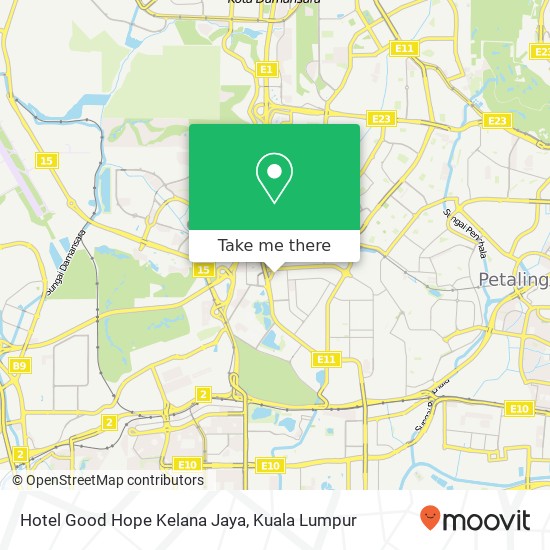 Hotel Good Hope Kelana Jaya map
