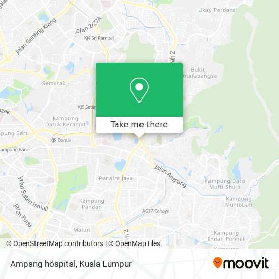 Peta Ampang hospital