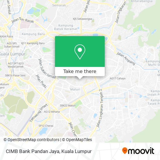 Peta CIMB Bank Pandan Jaya