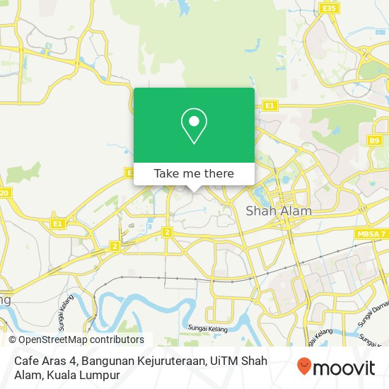 Peta Cafe Aras 4, Bangunan Kejuruteraan, UiTM Shah Alam