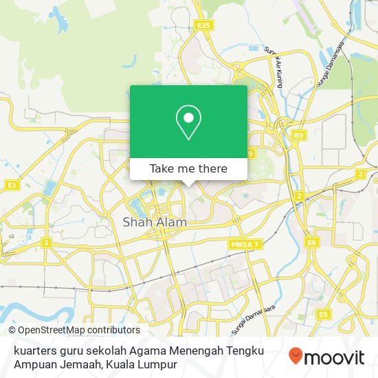 Peta kuarters guru sekolah Agama Menengah Tengku Ampuan Jemaah