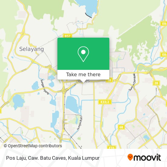 Pos Laju, Caw. Batu Caves map