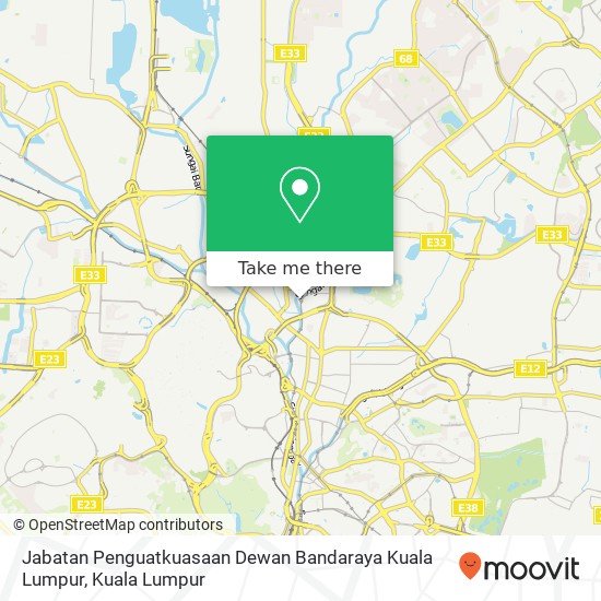 Jabatan Penguatkuasaan Dewan Bandaraya Kuala Lumpur map