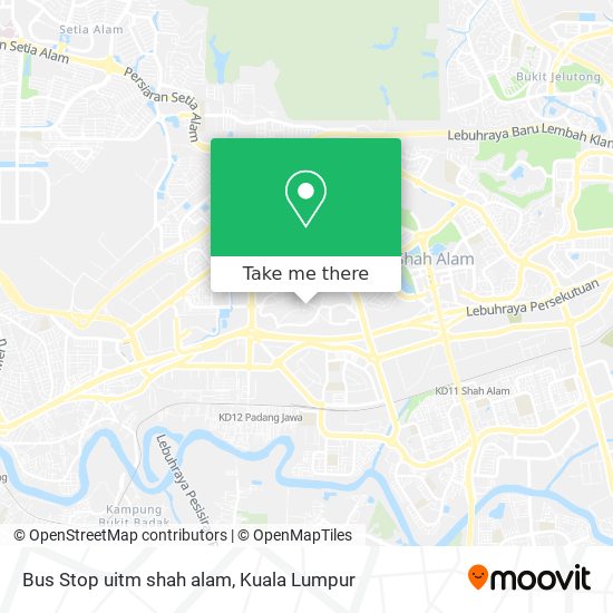 Bus Stop uitm shah alam map