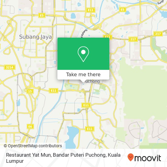 Restaurant Yat Mun, Bandar Puteri Puchong map