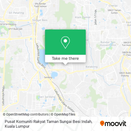 Peta Pusat Komuniti Rakyat Taman Sungai Besi Indah