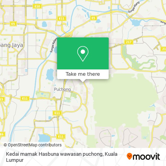 Kedai mamak Hasbuna wawasan puchong map