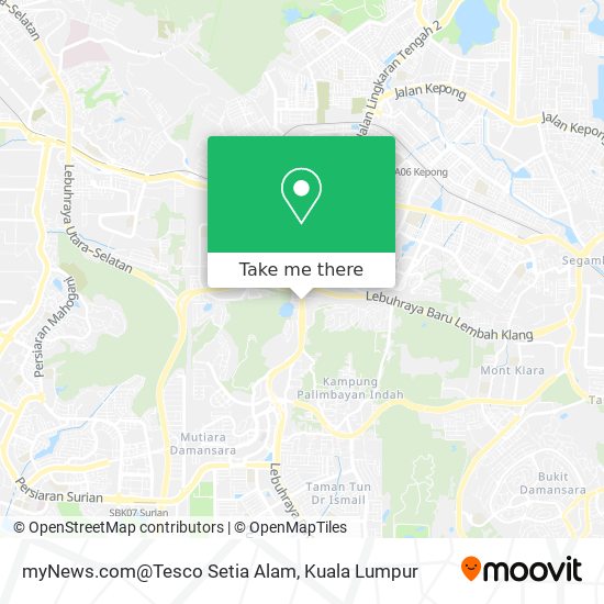 myNews.com@Tesco Setia Alam map