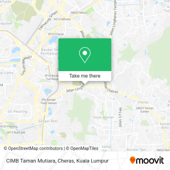 CIMB Taman Mutiara, Cheras map