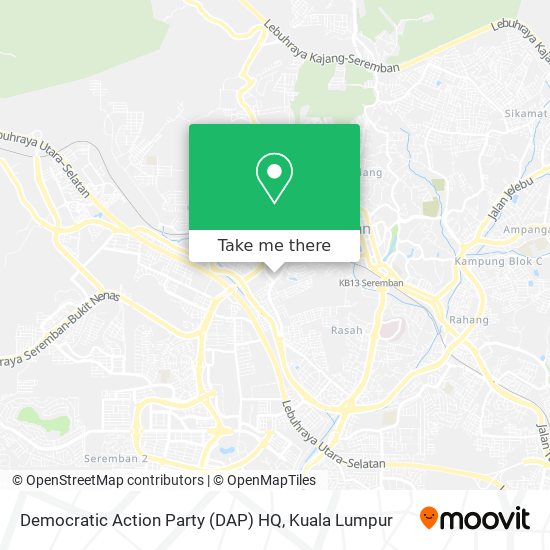 Democratic Action Party (DAP) HQ map