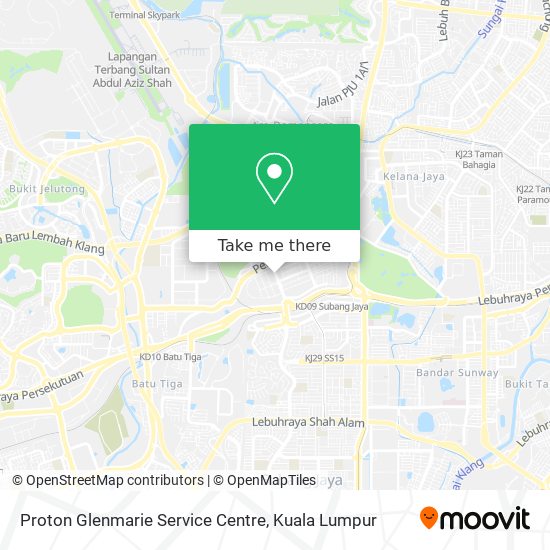 Proton Glenmarie Service Centre map