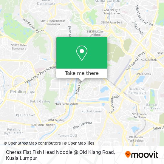 Cheras Flat Fish Head Noodle @ Old Klang Road map