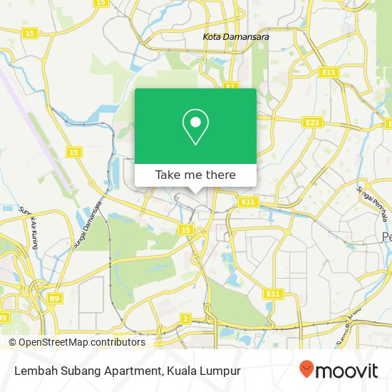 Peta Lembah Subang Apartment