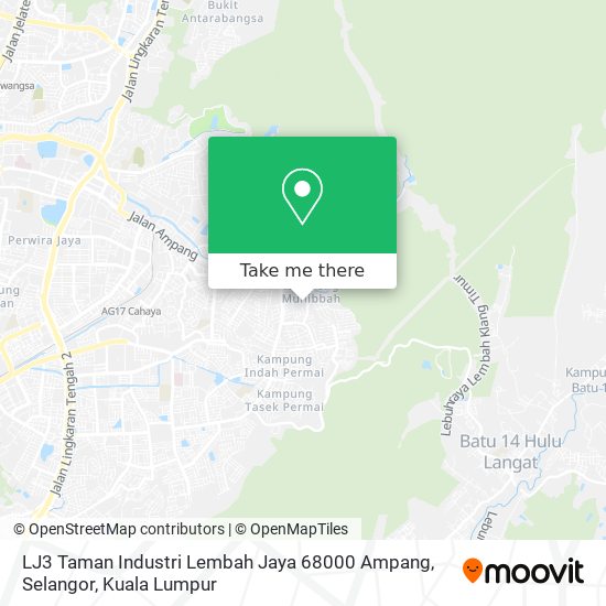 Peta LJ3 Taman Industri Lembah Jaya 68000 Ampang, Selangor