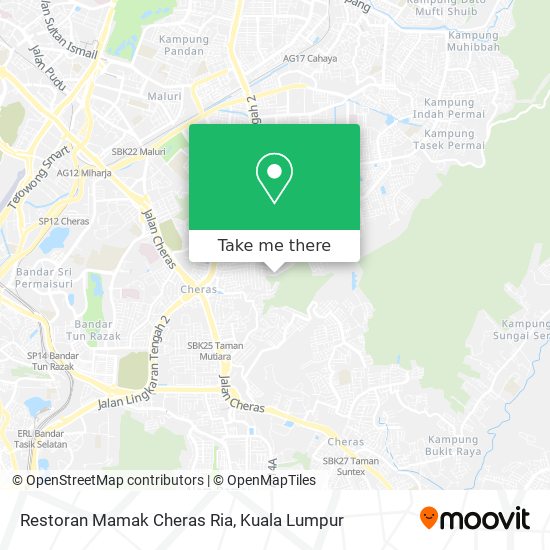 Peta Restoran Mamak Cheras Ria