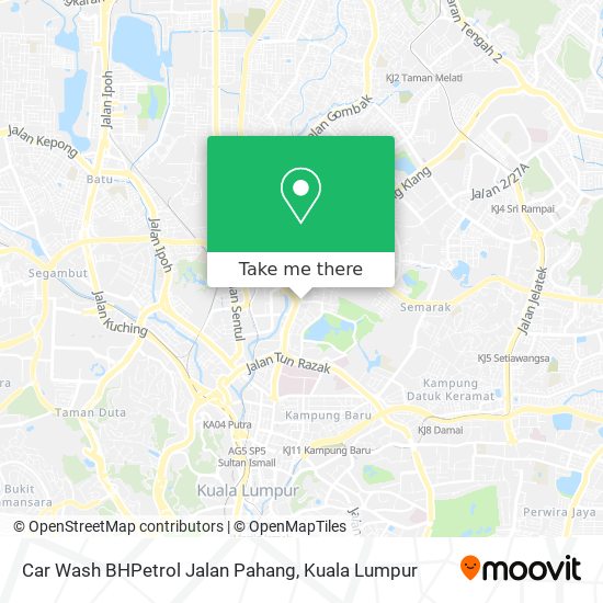 Peta Car Wash BHPetrol Jalan Pahang