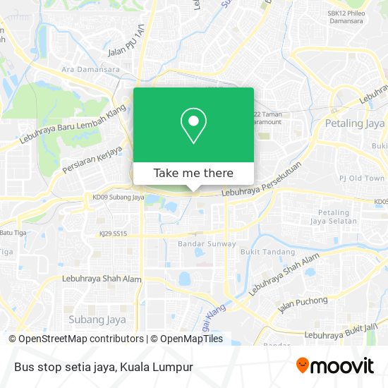 Bus stop setia jaya map