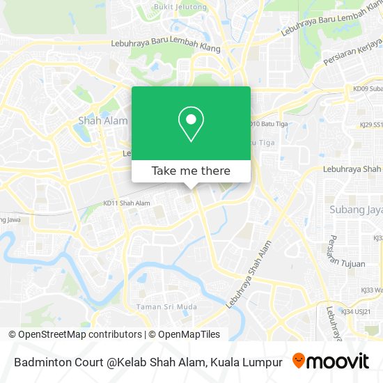 Peta Badminton Court @Kelab Shah Alam