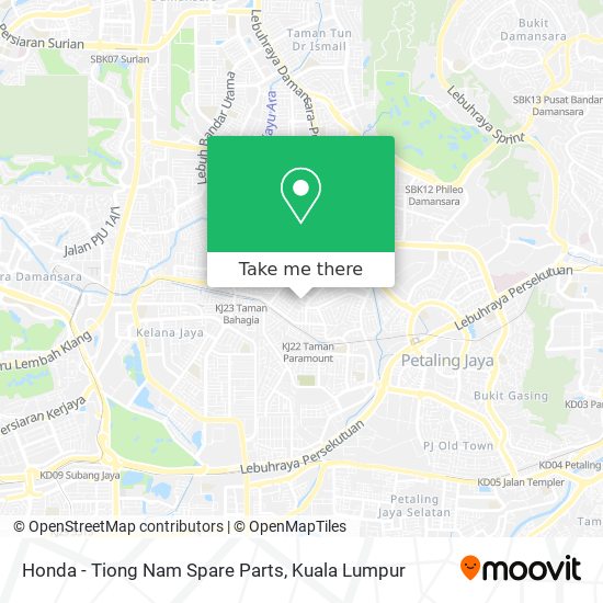 Peta Honda - Tiong Nam Spare Parts