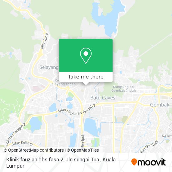 Peta Klinik fauziah bbs fasa 2, Jln sungai Tua.