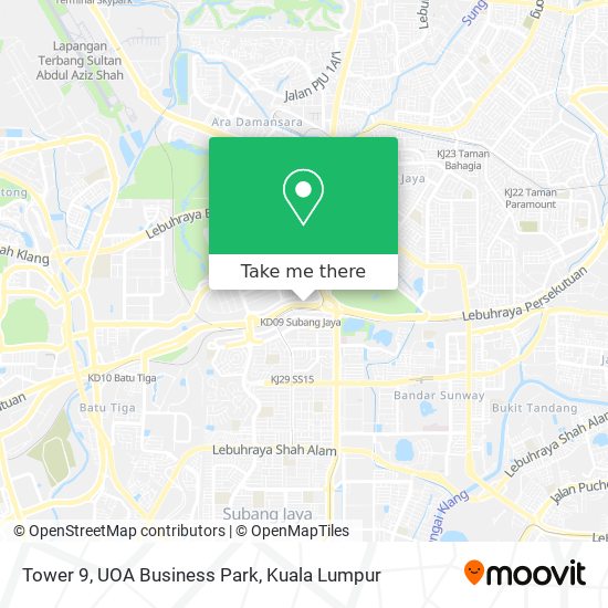 Tower 9, UOA Business Park map