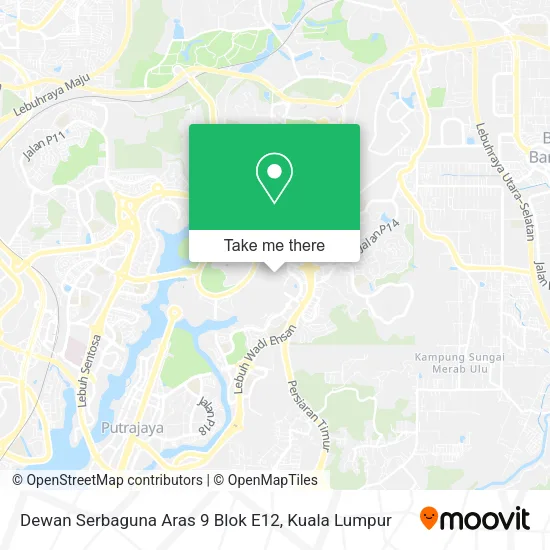 Dewan Serbaguna Aras 9 Blok E12 map