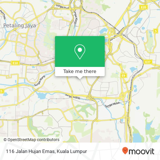 116 Jalan Hujan Emas map