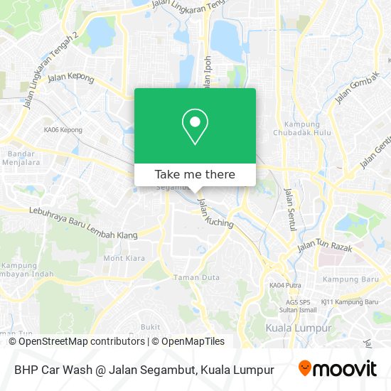 Peta BHP Car Wash @ Jalan Segambut