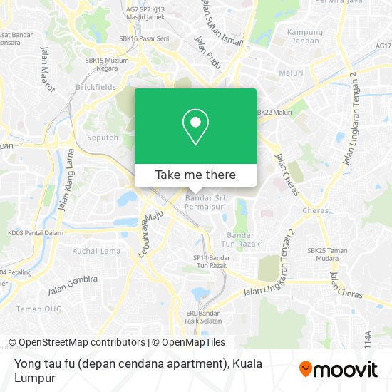 Yong tau fu (depan cendana apartment) map