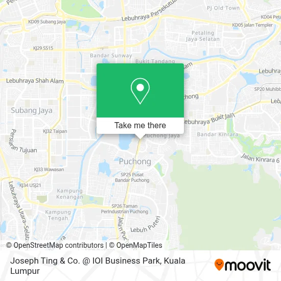 Joseph Ting & Co. @ IOI Business Park map