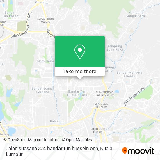 Jalan suasana 3 / 4 bandar tun hussein onn map