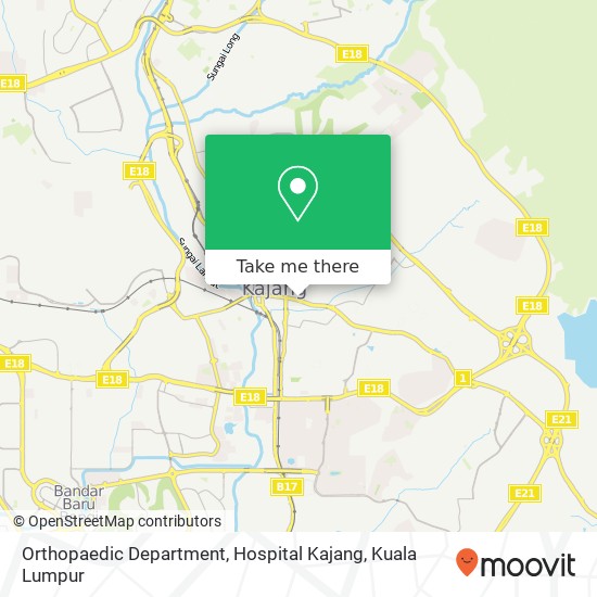 Peta Orthopaedic Department, Hospital Kajang