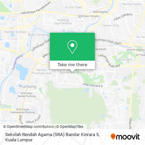 Sekolah Rendah Agama (SRA) Bandar Kinrara 5 map