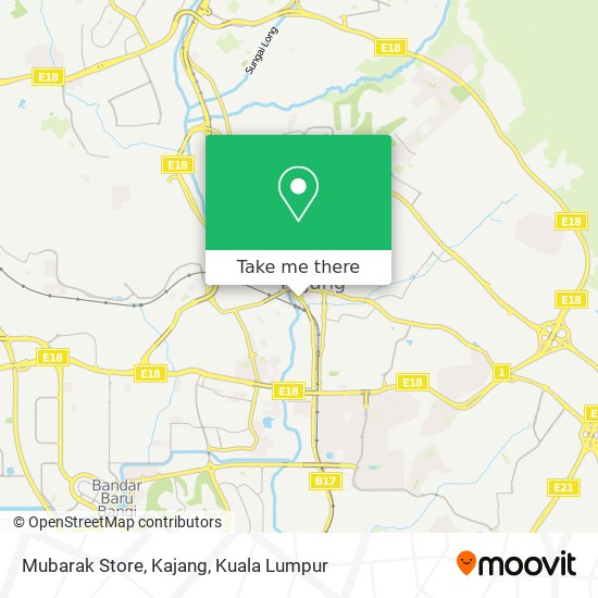 Mubarak Store, Kajang map